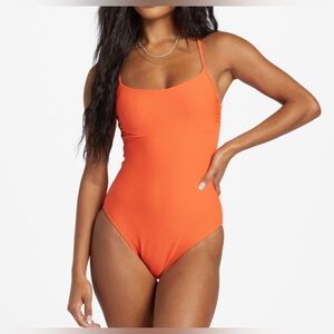 NWT Billabong Ribbed one Piece Orange
